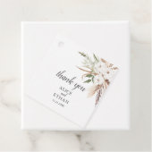 Boho Greenery Pampa Grass Wedding Bedankjes Labels (In situ)