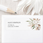 Boho Greenery Pampa Grass Wedding Etiket (Insitu)