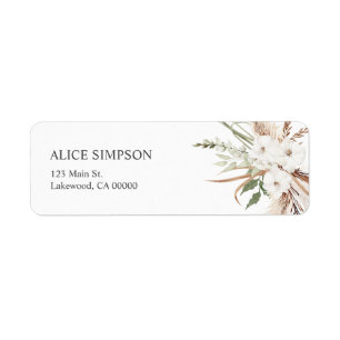 Boho Greenery Pampa Grass Wedding Etiket