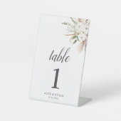 Boho Greenery Pampa Grass Wedding Table Pedestal S Reclamebord Met Voetstuk (Voorkant)