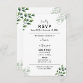 Boho Greenery RSVP Card Invitation (Voorkant / Achterkant)