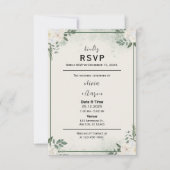 Boho Greenery RSVP Card Invitation (Voorkant)