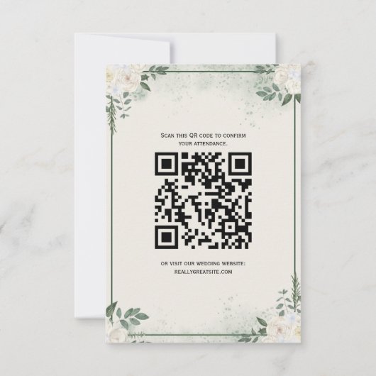 Boho Greenery RSVP Card Invitation (Achterkant)