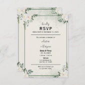 Boho Greenery RSVP Card Invitation (Voorkant / Achterkant)