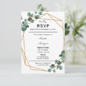 Boho Greenery RSVP Kaart Uitnodiging (Staand voorkant)