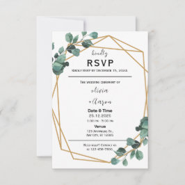 Boho Greenery RSVP Kaart Uitnodiging