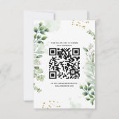 Boho Greenery RSVP Kaart Uitnodiging (Achterkant)