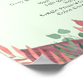 Boho Greenery Salon Prijslijst Poster (Hoek)