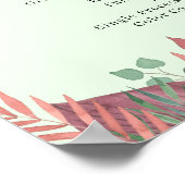 Boho Greenery Salon prijslijst Poster (Hoek)