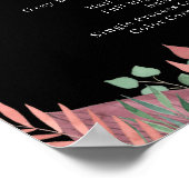 Boho Greenery Salon Prijslijst Poster (Hoek)