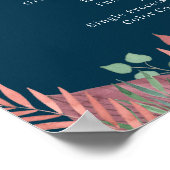 Boho Greenery Salon prijslijst Poster (Hoek)