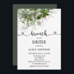 Boho Greenery Script Heart Brunch Vrijgezellenfees Kaart<br><div class="desc">Boho brunch vrijgezellenfeest kenmerkt groen en schattig kalligrafie met hart.</div>