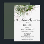 Boho Greenery Script Heart Brunch Vrijgezellenfees Kaart<br><div class="desc">Boho brunch vrijgezellenfeest kenmerkt groen en schattig kalligrafie met hart.</div>