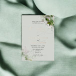 Boho Greenery Script Wedding Folie Invitation Folie Uitnodiging<br><div class="desc">Boho bruiloft-uitnodiging is voorzien van een chique script en groene bladeren.</div>