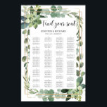 Boho greenery succulent floral gold geometric poster<br><div class="desc">Boho greenery succulent floral gold geometric Seating Chart,  Contact met me opnemen voor overeenkomende objecten of voor aanpassingen,  Blush Rozen ©</div>