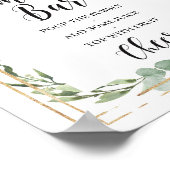 Boho greenery succulent floral mamma-osa bar sign poster (Hoek)