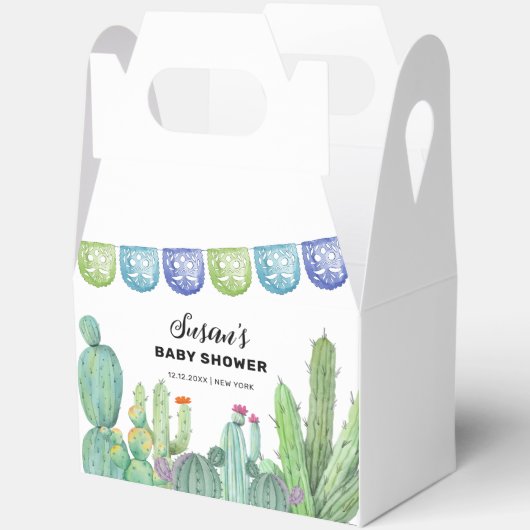 Boho Greenery Taco Fiesta Cactus Baby shower Bedankdoosjes (Open)