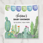 Boho Greenery Taco Fiesta Cactus Baby shower Bedankjes Labels (Voorkant)