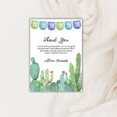 Boho Greenery Taco Fiesta Cactus Baby shower Bedankkaart