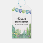 Boho Greenery Taco Fiesta Cactus Baby shower Cadeaulabel (Voorkant)