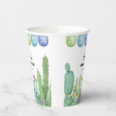 Boho Greenery Taco Fiesta Cactus Baby shower Papieren Bekers (Links)