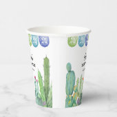 Boho Greenery Taco Fiesta Cactus Baby shower Papieren Bekers (Rechts)