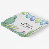 Boho Greenery Taco Fiesta Cactus Baby shower Papieren Bordje (Gebogen)