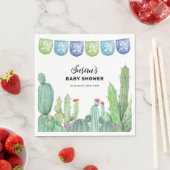 Boho Greenery Taco Fiesta Cactus Baby shower Servet (Insitu)