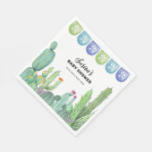 Boho Greenery Taco Fiesta Cactus Baby shower Servet (Hoek)