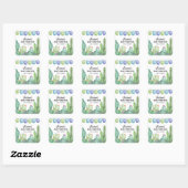 Boho Greenery Taco Fiesta Cactus Baby shower Vierkante Sticker (Vel)