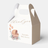  Boho Greenery wandelwagenballon Baby shower Bedankdoosjes (Achterkant)