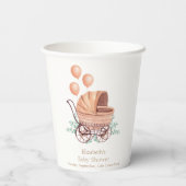  Boho Greenery wandelwagenballon Baby shower Papieren Bekers (Achterkant)