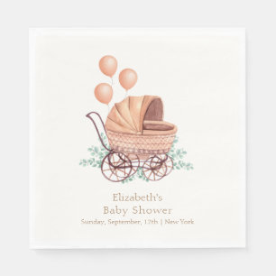  Boho Greenery wandelwagenballon Baby shower Servet
