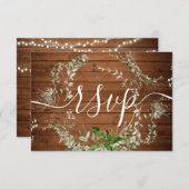 Boho Greenery Wedding Online RSVP Enclosure Card Informatiekaartje (Voorkant / Achterkant)