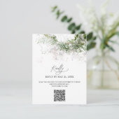 Boho Greenery Wedding Online RSVP Informatiekaartje (Staand voorkant)