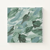 Boho Greenery Wreath Red Joy Script Familienaam Notitieboek (Achterkant)