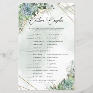 Boho greenery zuigt gouden Cartoon