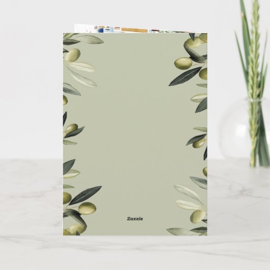 Boho Griekenland Bestemming Trouwpaspoort QR-code (Achterkant)