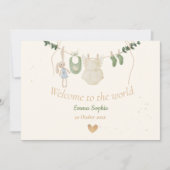 Boho grillige babykleding aankondiging (Voorkant)