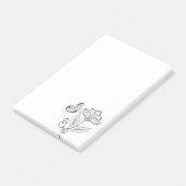 BOHO grillige vlinder en bloem Post-it® Notes (Schuin)