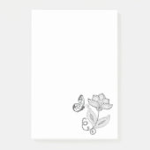BOHO grillige vlinder en bloem Post-it® Notes (Voorkant)