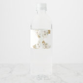 Boho Groen Beer Baby shower Waterfles Etiket (Achterkant)