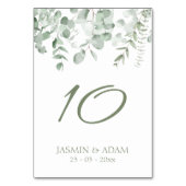 Boho groen blad eucalyptus bruiloft kaart (Voorkant)