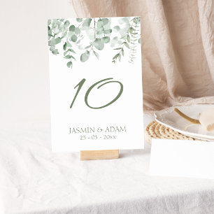 Boho groen blad eucalyptus bruiloft kaart