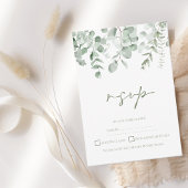 Boho groen blad eucalyptus bruiloft RSVP