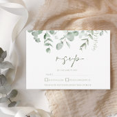 Boho groen blad eucalyptus bruiloft RSVP Kaartje