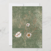 Boho groen bloemengras Vrijgezellenfeest Kaart (Achterkant)