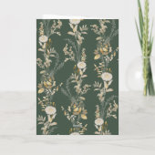 Boho groen bloemenkrans foto Kerstmis Kaart (Achterkant)