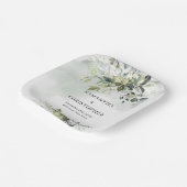 Boho groen en goud eucalyptus loof chic papieren bordje (Gebogen)