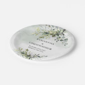 Boho groen en goud eucalyptus loof chic papieren bordje (Gekanteld)